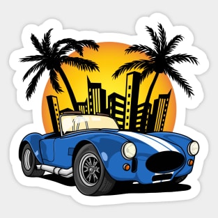 Cobra in City Sunset Sticker
